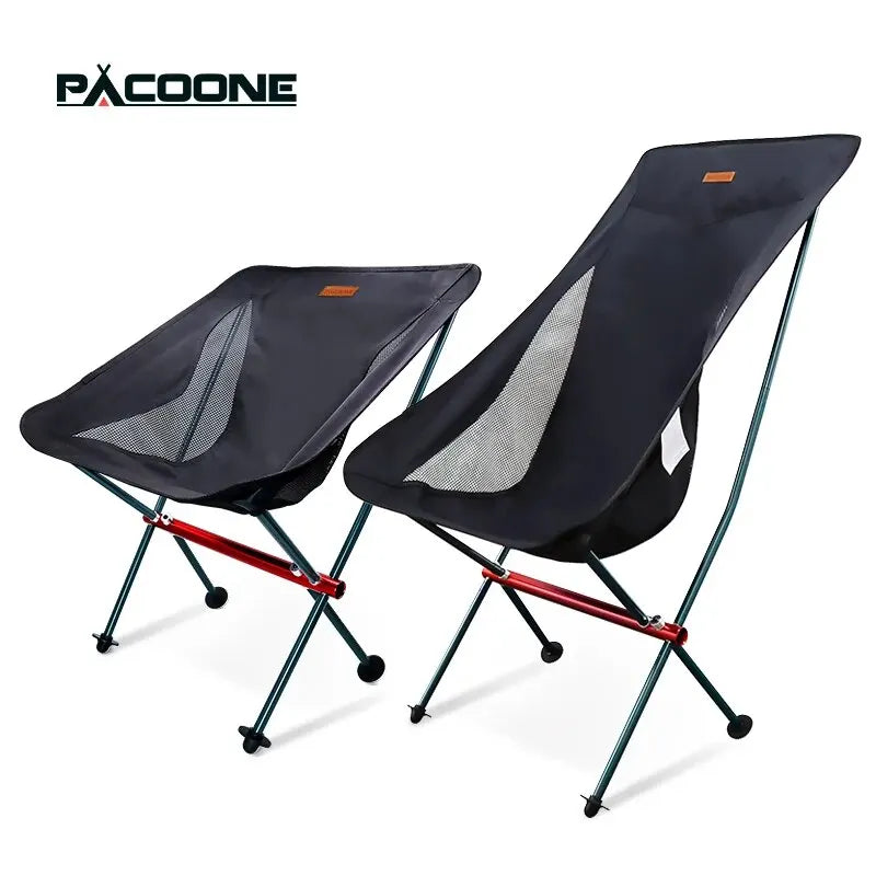 PACOONE Folding Camping Chair - Portable Beach Chaise Longue for Fishing, Relaxing, Travel, and Picnics