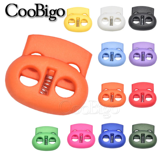 12pcs Plastic Cord Lock Stopper: Toggle Clip Retainer for Drawstring, Elastic, Lanyard, Paracord, Rope - Garment Bag Accessories