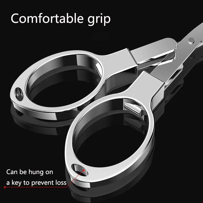 Portable Folding Scissors - Carbon Steel Fishing Line Cutting Tools, Mini Tackle Supplies for Multifunctional Needlework