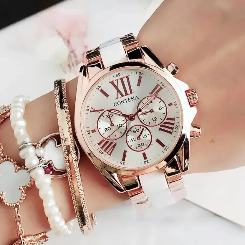 Luxury Steel Bracelet Watch for Women - Top Brand Fashion Quartz Ladies Watch, Elegant and Creative Design