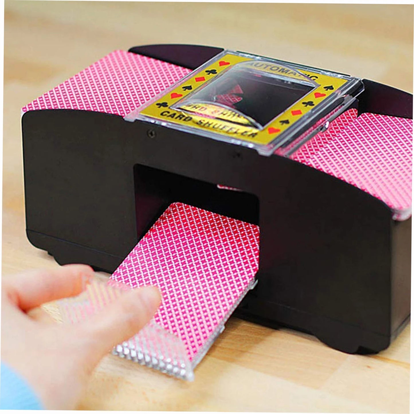 Automatic Playing Card Shuffler: Battery Operated Mixer for Poker Games - Portable Machine for Travel, Home, Festivals, and Xmas Party