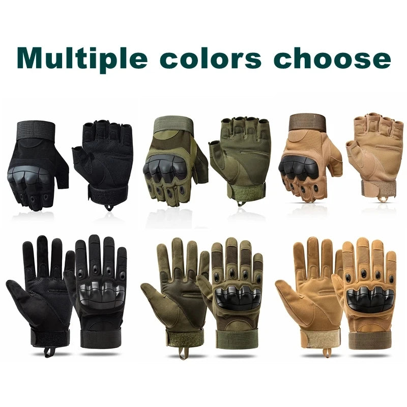 Tactical Military Gloves - Full Finger Shooting Gloves with Touch Design, Fitness Protection for Sports, Motorcycle, Hunting, Walking