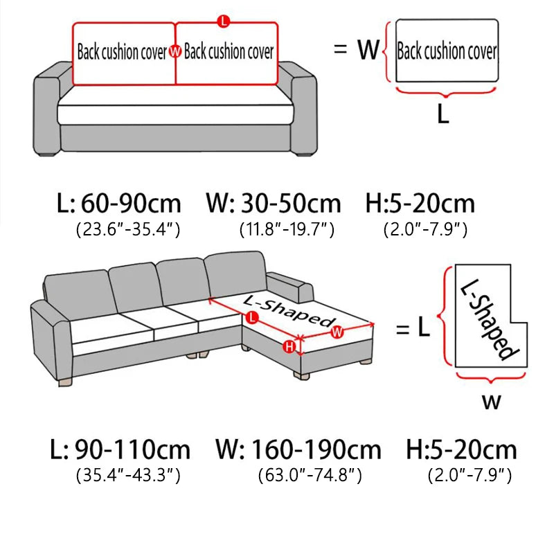 Waterproof Jacquard Sofa Cover - High Elasticity, All-Season Universal Cushion Protector, Anti-Slip Dust Cover