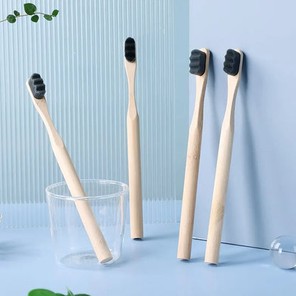 Biodegradable Bamboo Toothbrush - Environmentally Friendly, Ultra Dense and Soft Bristles, 10 Thousand Br