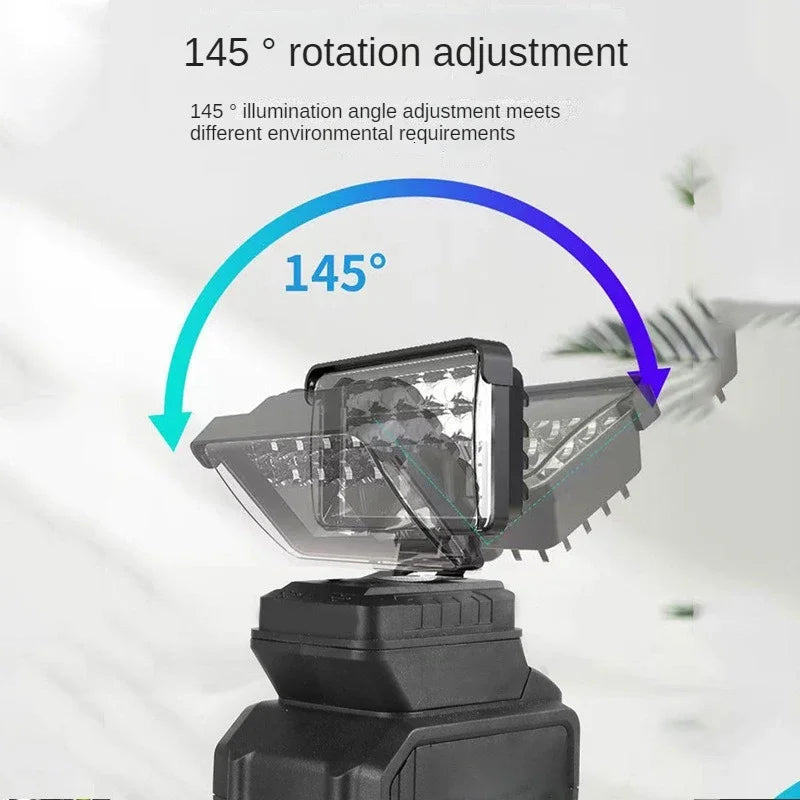 Portable LED Light for Dewalt 18V Battery: Cordless Spotlights for Outdoor Work, Fishing - Handheld Emergency Tool