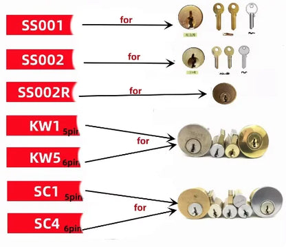 2 in 1 Key Decoder SS001 - Precision Hook and Pick Set with O-Ring Pickup - Lock Decoder and Car Maintenance Repair Kits