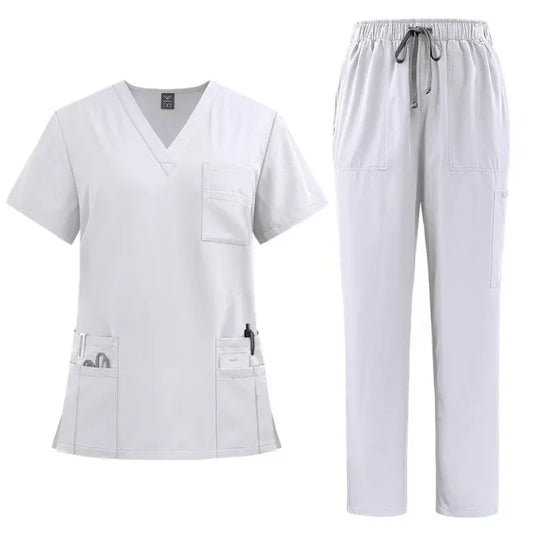 Classic Nurse Scrubs Set for Men - Medical Uniform with Surgical, Dental, and Clinical Accessories, Top and Pants Workwear