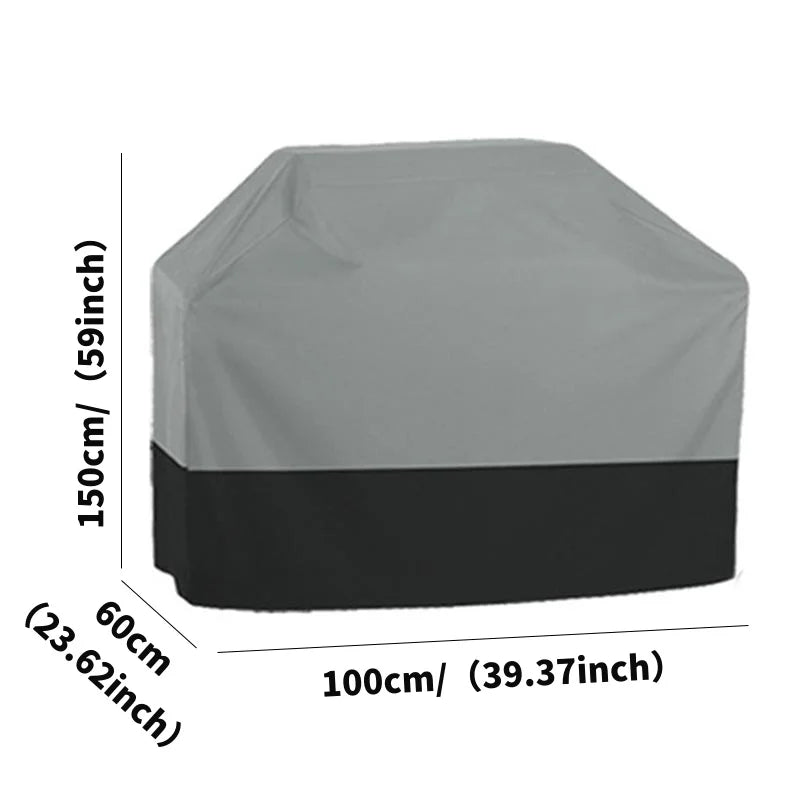 210T Oxford Cloth BBQ Cover - Waterproof, UV-Resistant Heavy Duty Garden Oven and Carbon Grill Protective Cover