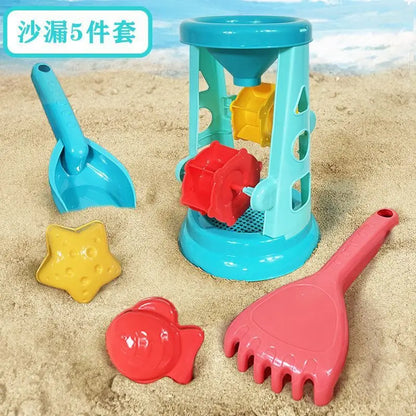 23PCS Kids Summer Beach Set - Digging Sand Toys with Plastic Bucket, Watering Bottle, Shovels - Children's Beach Water Game Tools