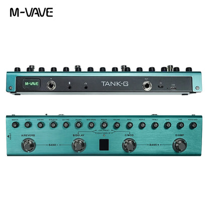 M-vave Tank-G Guitar Multi-Effects Pedal - 36 Presets, 9 Preamp Slots, 3-Band EQ, 8 IR Cab Slots, 3 Modulation/Delay/Reverb Effects