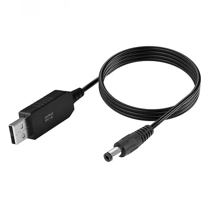 WiFi to Powerbank Cable Connector - DC 5V to 12V USB Boost Converter Cord for Router, Modem, Fan and Speaker