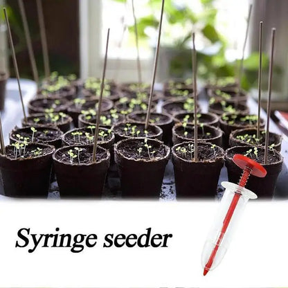 Gardening Tool: Syringe Seeder Mini Sowing Seed Dispenser - Manual Flower Pot and Flower Bed Planter for Garden Seed Sower