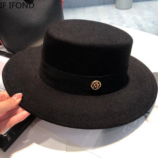 Fedora Hats for Women and Men - Elegant Fashion Bowler Dress Caps with Ribbon Band, Felt Jazz Hat for Weddings, Church, Panama Style