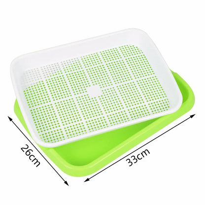 Hydroponic Microgreens Sprouter Tray - Sprouting Tray for Garden Nursery, Horticultural Hydroponic Systems, Potted Plant Growth