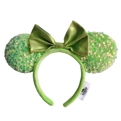 Disney Mickey Mouse Ear Headband: Amusement Park Hair Hoop with Fish Scale Sequin Mesh - Perfect Party Headwear for Girls' Birthday Toy