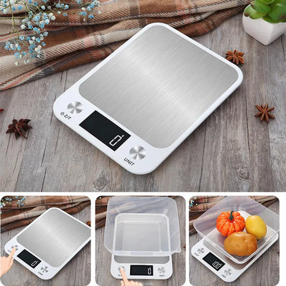 15Kg/1g Kitchen Scale - Smart Electronic Digital Scales with Stainless Steel Design, Perfect for Cooking, Baking, and Weighing Food