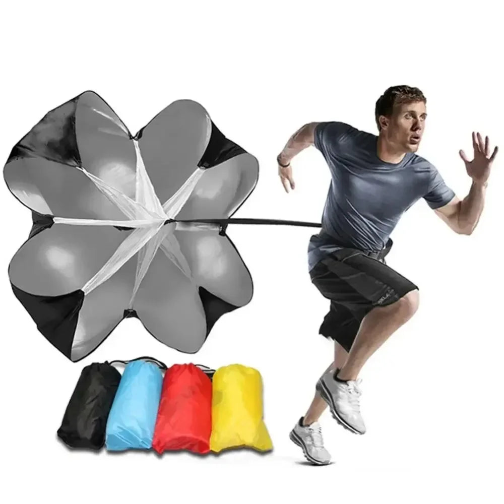 Adjustable Speed Parachute Agility Training Umbrella - Resistance Rope for Football, Soccer, and Fitness Running Chute