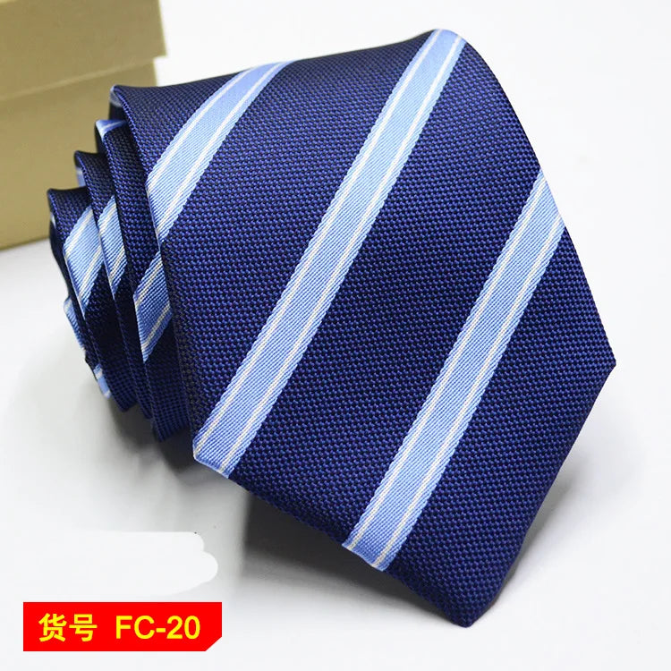 Men's Ties in 67 Styles - Solid, Stripe, and Floral Jacquard Neckties, 7-8cm Wide - Perfect for Daily Wear, Weddings and Gifts