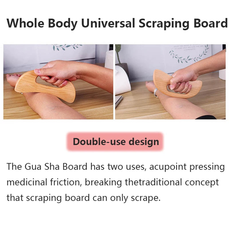 Wooden Gua Sha Tool | Slimming Massage Board for Body Therapy | Scraping & Scraper for Guasha Massage