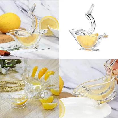 Birdie Squeeze: Portable Transparent Mini Manual Juicer for Kitchen and Home – Extract Citrus Bliss in Style!