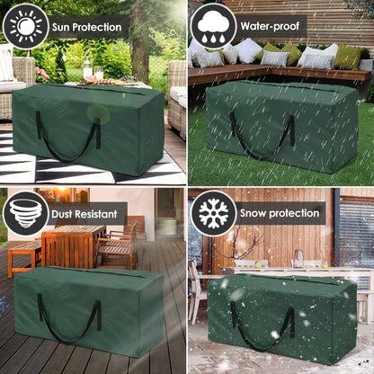 Large Capacity Cushion Storage Bag - Waterproof, Dustproof Furniture Protector for Outdoor Garden and Christmas Tree Organizer