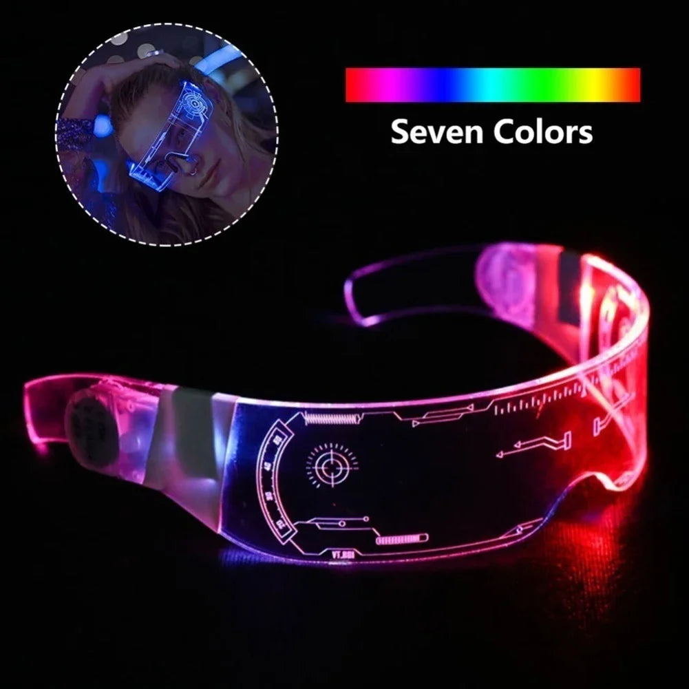 Upgraded Seven Color LED Luminous Glasses for Parties, Bars, Music Festivals, Christmas & Sci-Fi Events