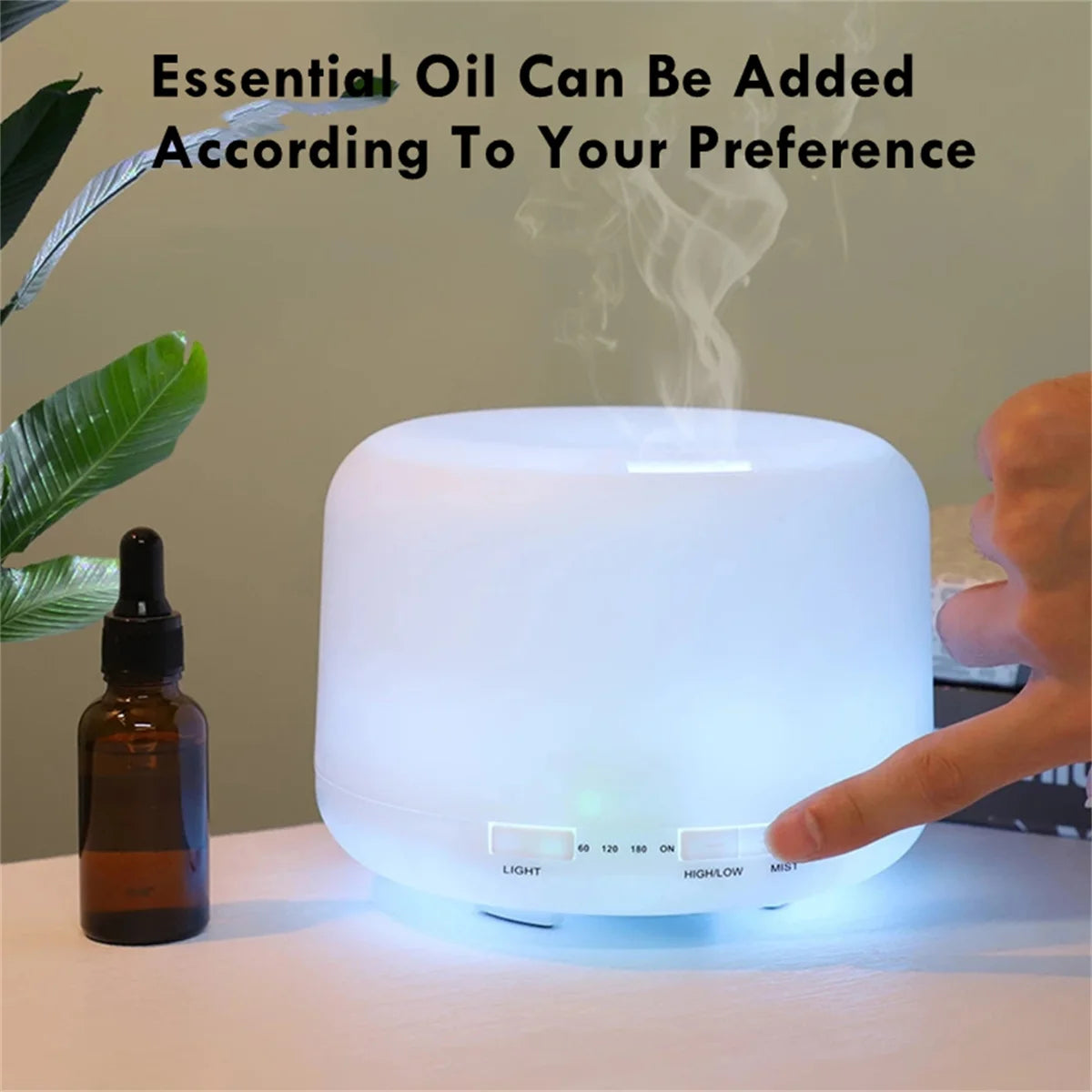 Aromatherapy Bliss: 500ML Essential Oil Diffuser with Colorful Night Lights - USB Mini-Size Humidifier, Air Humidifier