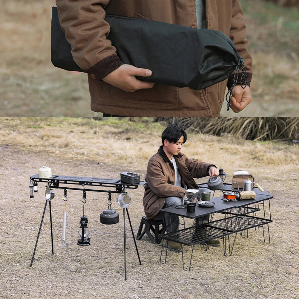 Foldable Camping Tripod Top Plate - High Strength, Bending Resistant with Hanging Hole for BBQ, Picnic, Hiking