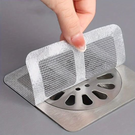 Disposable Mesh Shower Drain Covers - Hair Catchers for Shower - Floor Sink Strainer Filter Stickers - Bathroom Accessories