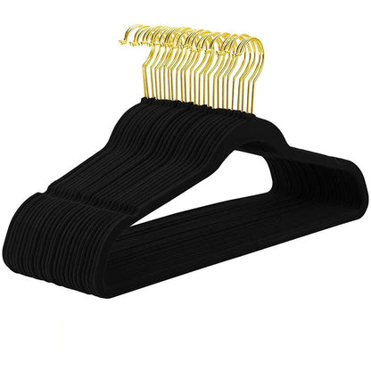 10/20pcs Velvet Non-Slip Clothing Hangers - Flocked Coat & Hakama Organizer for Room Storage and Clothes Care