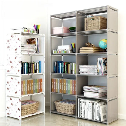 Simple Multi-Layer Bookshelf – Easy Assembly Bookcase and Display Rack, Book Organizer for Home and Office