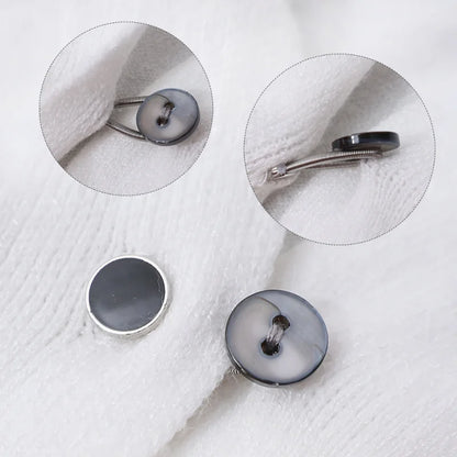 10pcs Metal Collar Button Extenders | Elastic Neck Extenders for Shirt, Coat, Jeans, Pants | Flexible Waist Button Extension