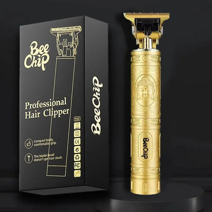 USB Rechargeable Electric Haircutter for Men: Golden Buddha Razor Hair Clipper - Electric Faders Barber ABS 5, Professional Grooming Tool