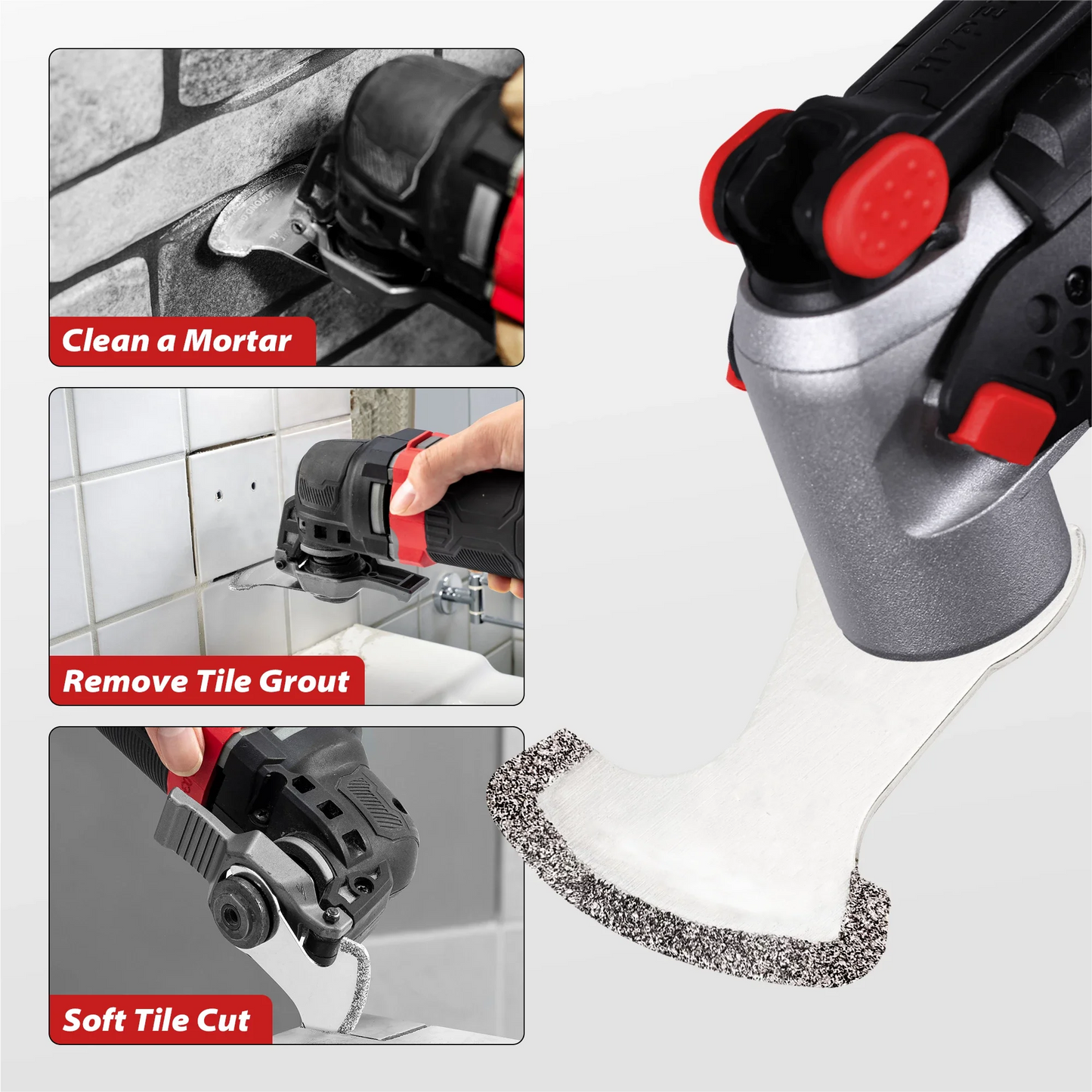 Diamond Oscillating Saw Blade: Multi-Tool Blade for Rough Sanding Fillers, Tile, Ceramics - Electric Accessories Multitool