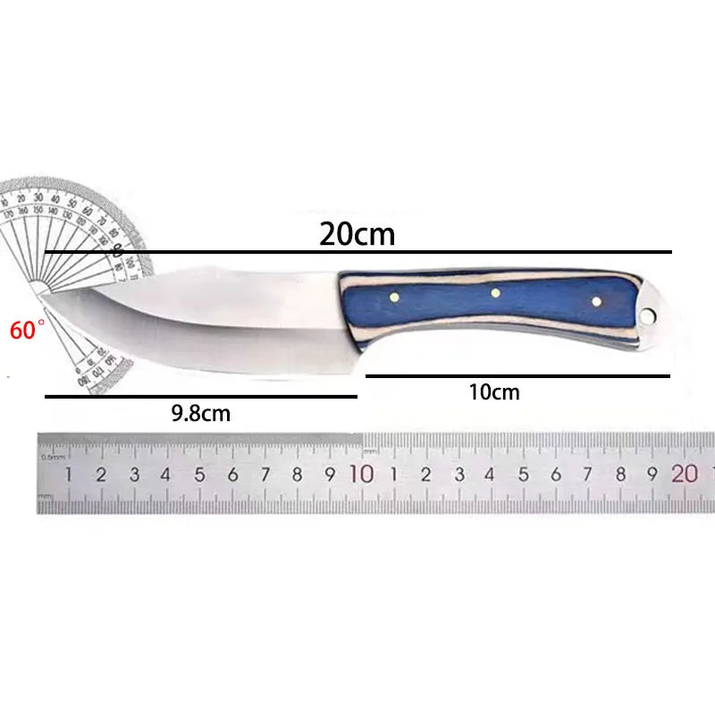 Multi-Purpose Knives with Colored Wooden Handles – Fruit, BBQ, Camping, and Kitchen Knives in 3CR13 Steel