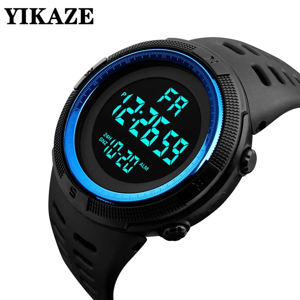 Men's Sports Digital Watch – Big Dial Luminous, Waterproof, Multifunction Military Electronic Wristwatch with Alarm