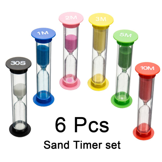 Colorful 6-Piece Plastic Sand Timers Set - Congo Basin
