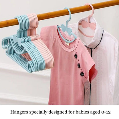 10Pcs Baby Hangers - Non-Slip Kids Clothes Hangers for Infants, Pants Organizer for Boys and Newborns