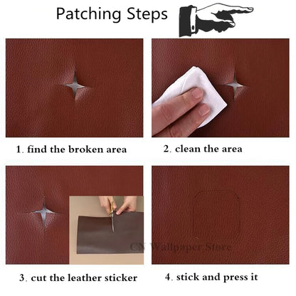 Thickened Self-Adhesive Sofa Leather Repair Patch Sticker | 50x137cm | DIY Bed Soft Bag Patch | Furniture Renew Decal - 1PC