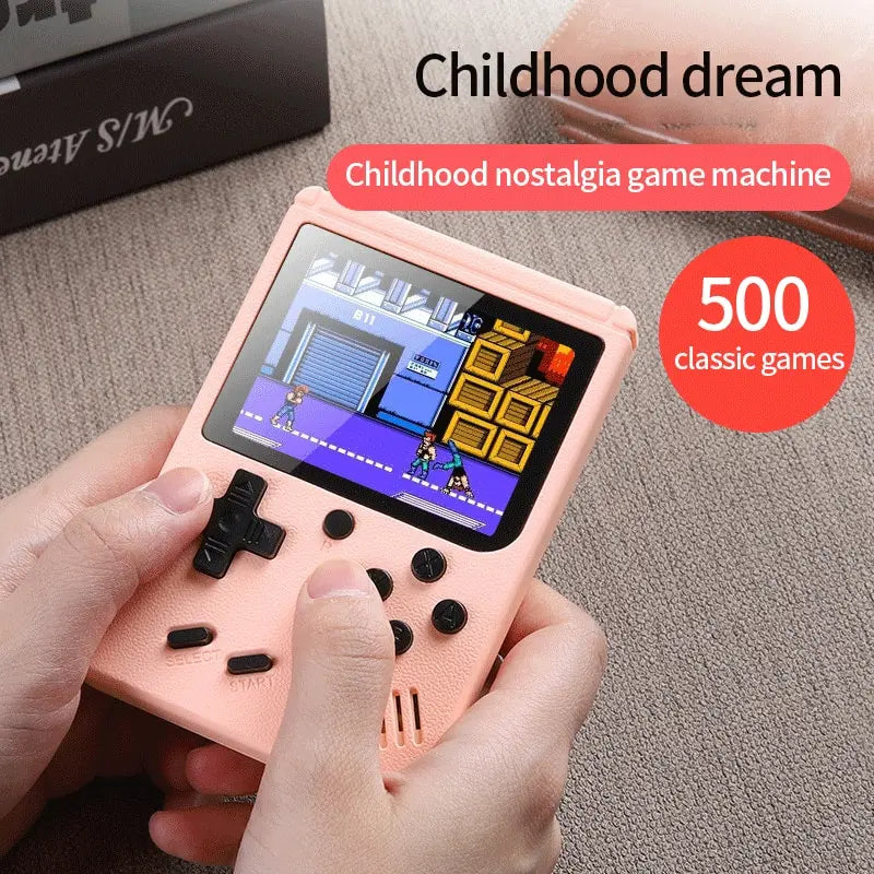 Retro Portable Mini Handheld Video Game Console - 8 Bit 3.0 Inch Color LCD - Built-in 500 Games - Kids Color Game Player