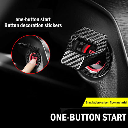 Car Engine Start Stop Switch Button Cover - Anti-Scratch Ignition Protection - Decorative Auto Accessories for Interior Car-Styling