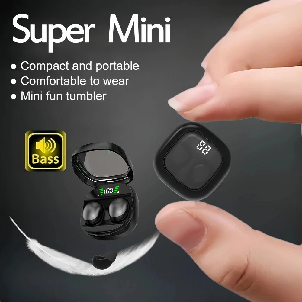 Mini 5.3 Wireless Bluetooth Earbuds - Small Invisible Headphones for Sleep, Work and Sports, HD HIFI Bass Sound Quality