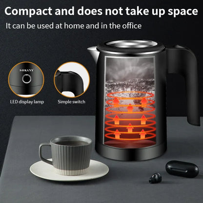 Houselin Compact Electric Kettle 0.5L - Small Tea and Coffee Water Boiler