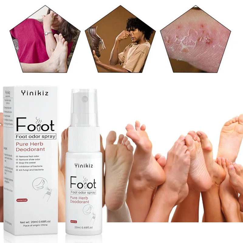 Foot Odor Deodorant Spray: Odor Removal Serum for Footwear, Socks - Anti-Itch, Anti-Sweat Powder Foot Care Solution