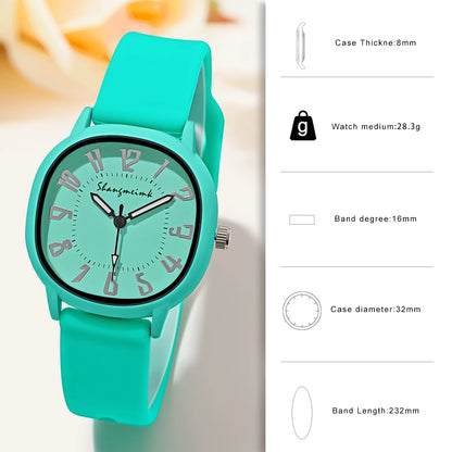 Fashion Women's Quartz Watch - Silicone Strap Wristwatch, Elegant Ladies Clock, Perfect Gift Reloj Mujer