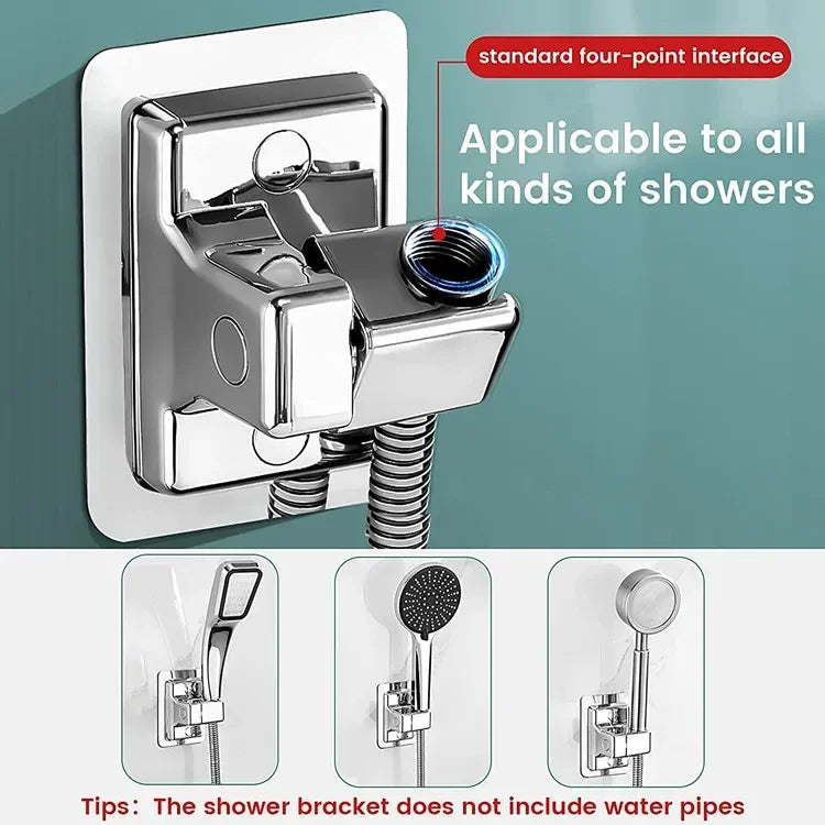 Adjustable Wall-Mounted Shower Head Holder – Self-Adhesive Handheld Bracket, Bathroom Accessories