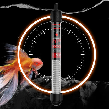 Adjustable Submersible Aquarium Heater Rod - 110V-220V, 25W-300W Temperature Thermostat for Fish Tank Water Heating