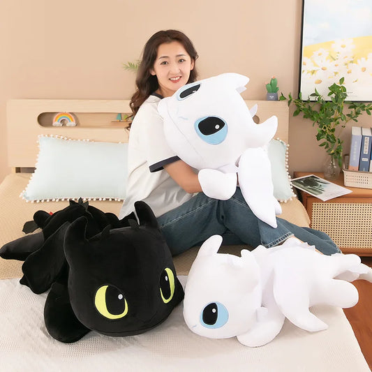 MINISO Little Flying Dragon Plush Toy - Toothless Doll Pillow, Party Model, Ideal Birthday Gift for Girls