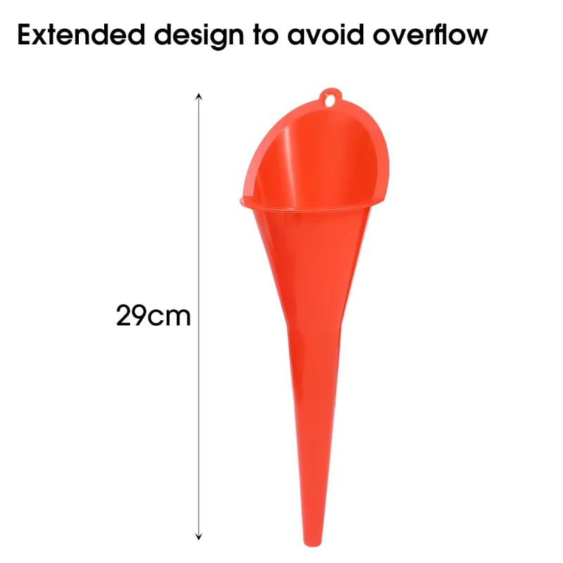 Long Stem Car Funnel: Gasoline Oil Fuel Filling Tool with Anti-Splash Design - Motorcycle Refueling Auto Accessories