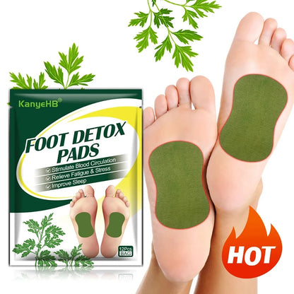 12/24Pcs Detox Foot Patches Pads - Natural Herbal Wormwood Artemisia Argyi for Feet and Body Toxins Cleansing - Relieve Stress, Aid Sleep